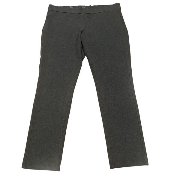 NYDJ Women's Sz 14 Charcoal Heather Gray Leggings 27.5"L Ponte Lift Tuck Technol - Picture 1 of 12